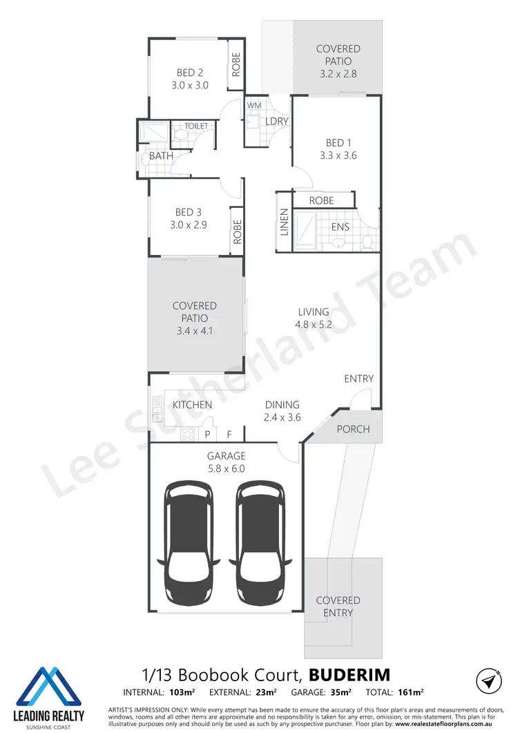 Floorplan of Homely house listing, 1/13 Boobook Ct, Buderim QLD 4556