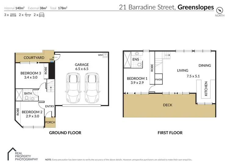 Floorplan of Homely townhouse listing, 21a Barradine St, Greenslopes QLD 4120