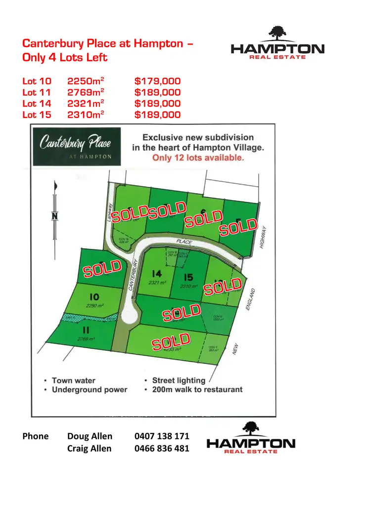 Floorplan of Homely land listing, 1 Canterbury Place, Hampton QLD 4352