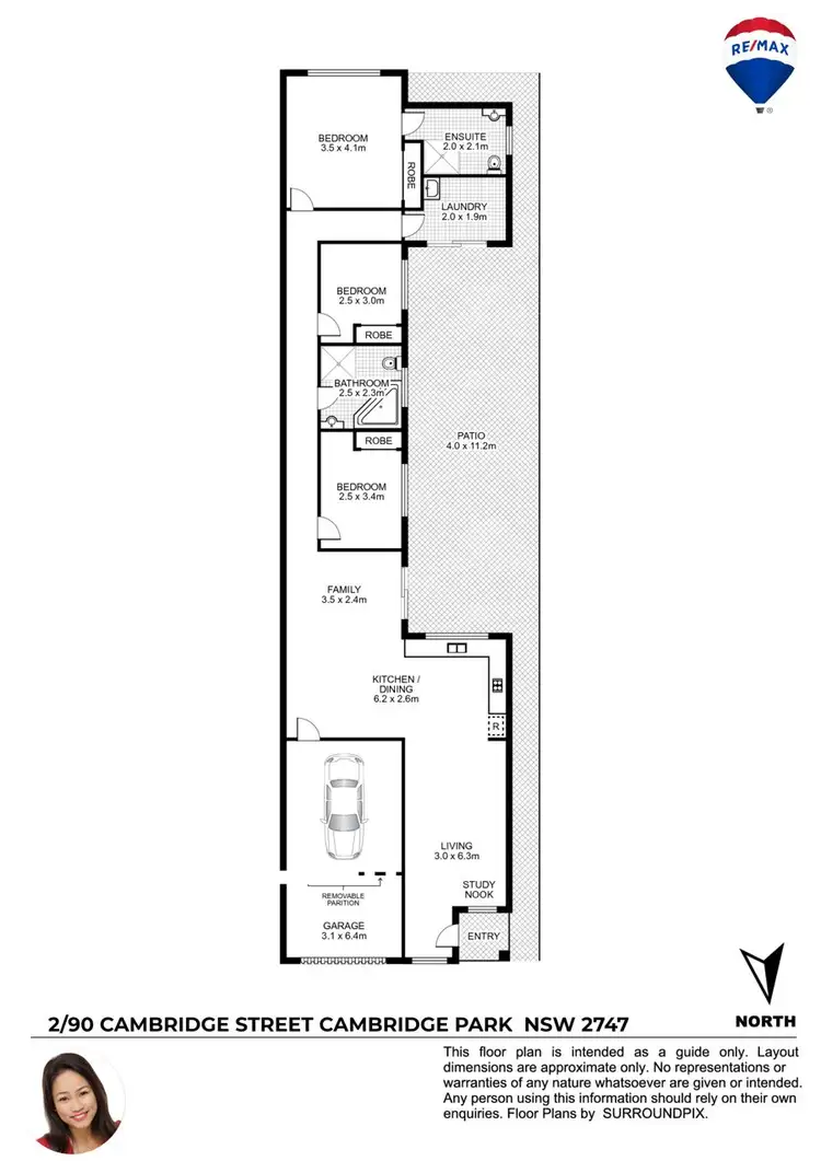 Floorplan of Homely semi-detached listing, 2/90 CAMBRIDGE STREET, Cambridge Park NSW 2747