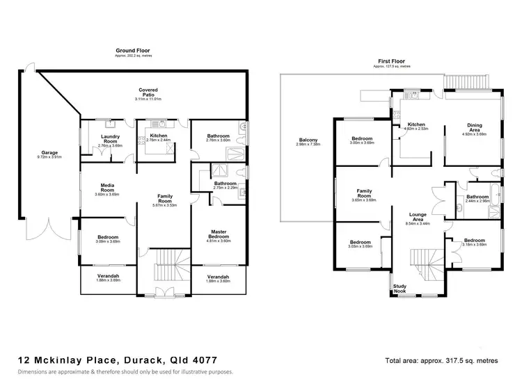 Floorplan of Homely house listing, 12 Mckinlay Place, Durack QLD 4077