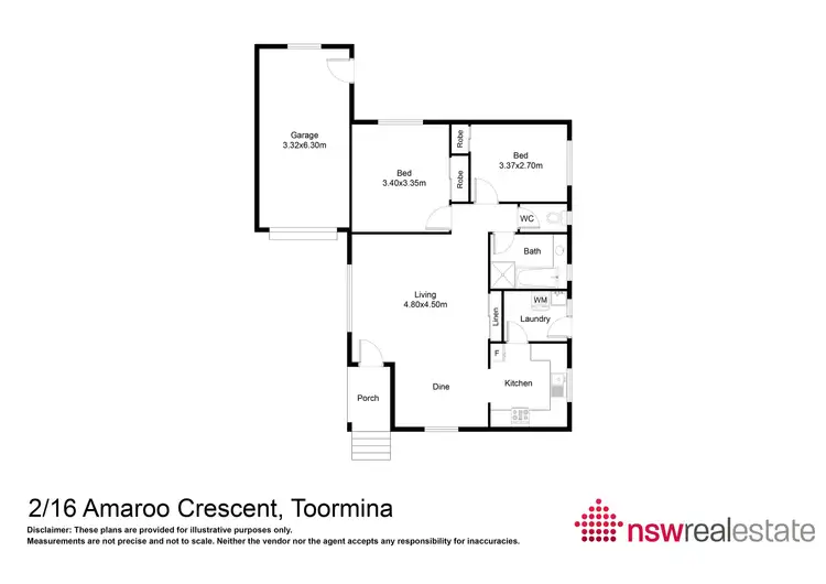 Floorplan of Homely villa listing, 2/16 Amaroo Crescent, Toormina NSW 2452