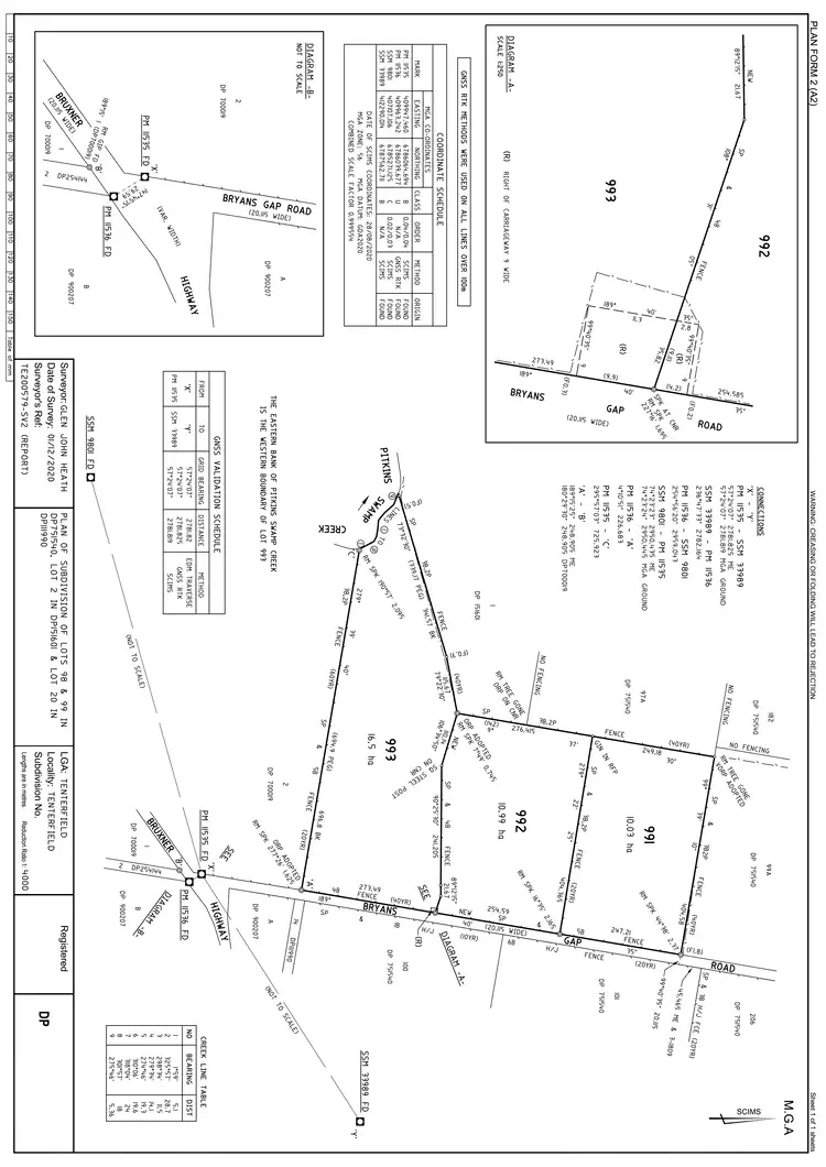 Floorplan of Homely land listing, 79 Bryans Gap Road, Tenterfield NSW 2372