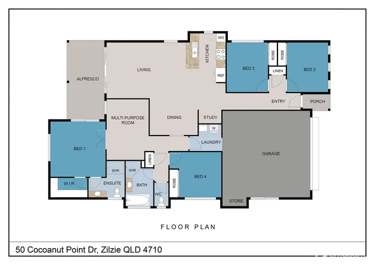 Floorplan of Homely house listing, 50 Cocoanut Point Drive, Zilzie QLD 4710