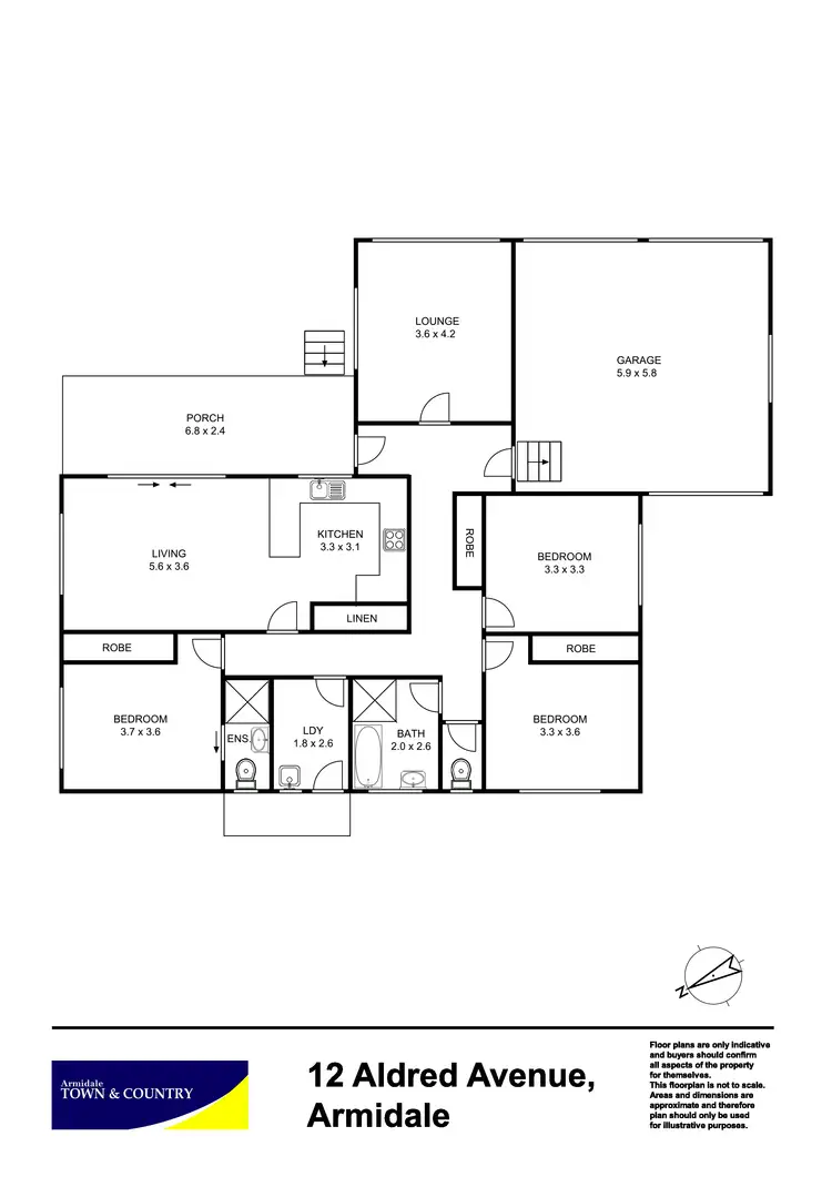 Floorplan of Homely house listing, 12 Aldred Avenue, Armidale NSW 2350