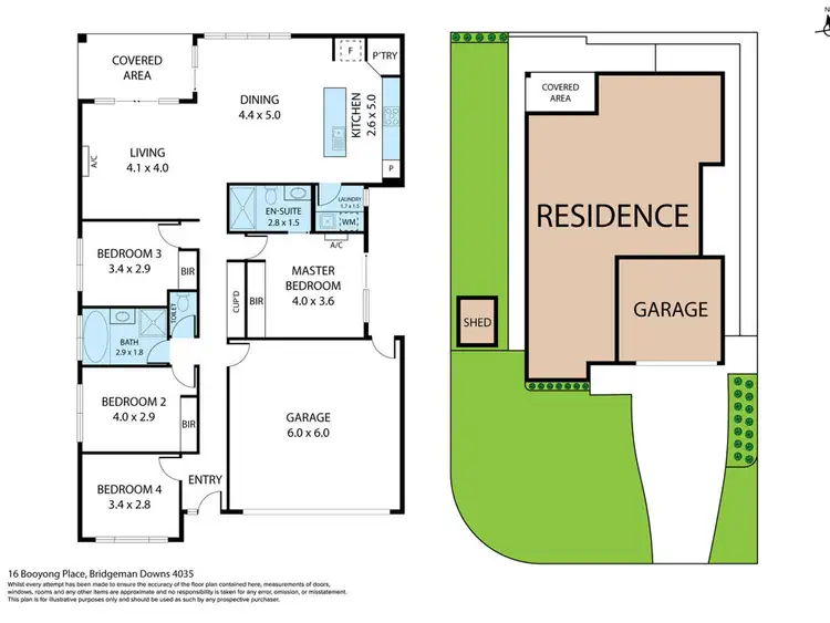Floorplan of Homely house listing, 16 Booyong Place, Bridgeman Downs QLD 4035