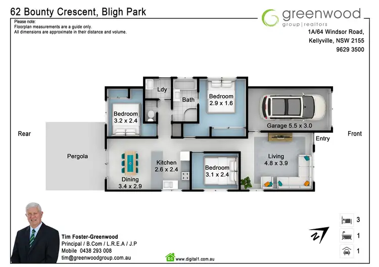 Floorplan of Homely house listing, 62 Bounty Crescent, Bligh Park NSW 2756