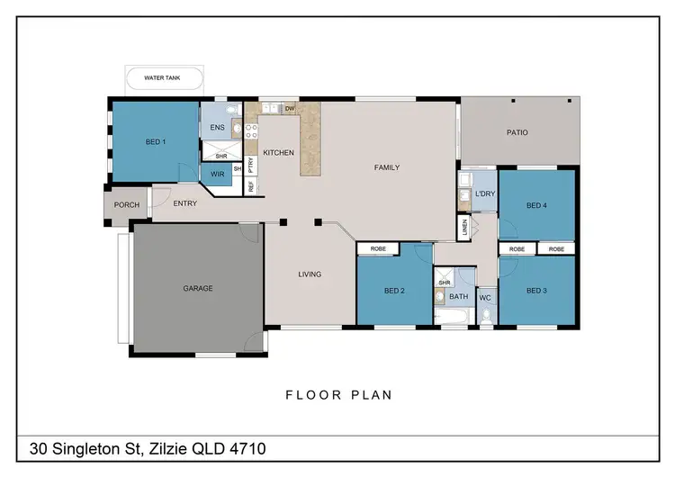 Floorplan of Homely house listing, 30 Singleton Street, Zilzie QLD 4710