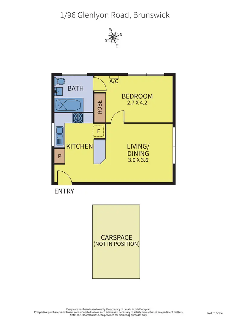 Floorplan of Homely apartment listing, 1/96 Glenlyon Road, Brunswick VIC 3056