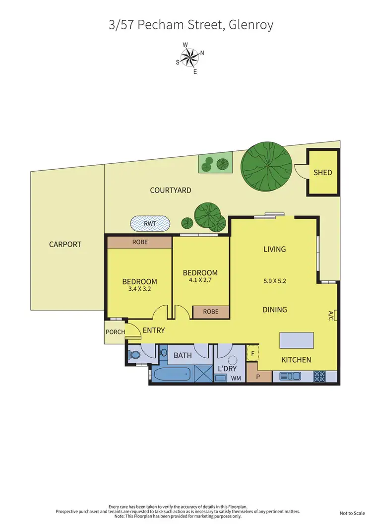 Floorplan of Homely unit listing, 3/57 Pecham Street, Glenroy VIC 3046