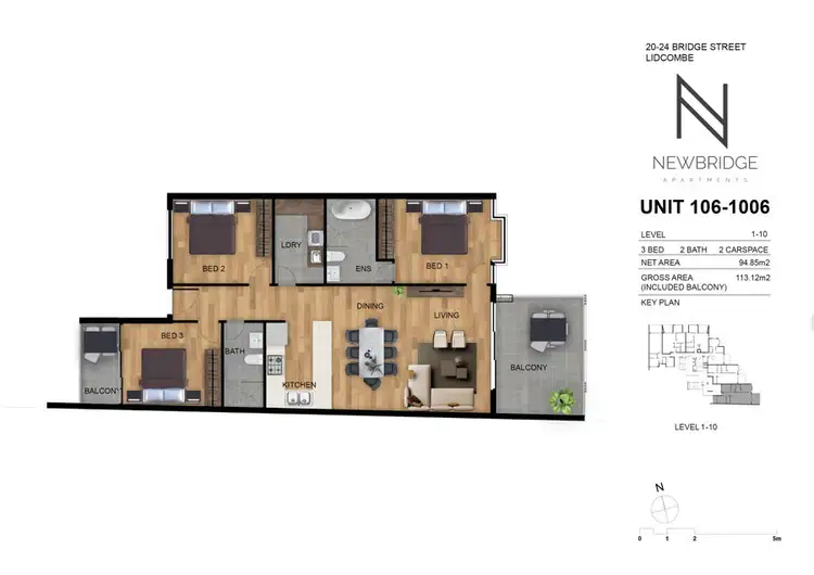 Floorplan of Homely unit listing, 20 Bridge St, Lidcombe NSW 2141