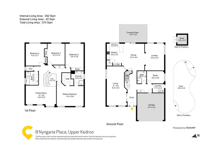 Floorplan of Homely house listing, 8 Nyngarie Place, Upper Kedron QLD 4055