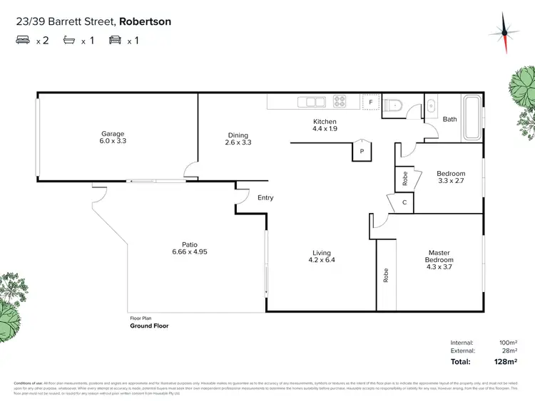 Floorplan of Homely townhouse listing, 23/39 Barrett St, Robertson QLD 4109