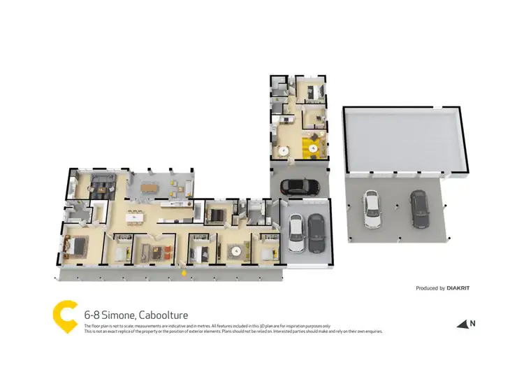 Floorplan of Homely house listing, 6-8 Simone Court, Caboolture QLD 4510