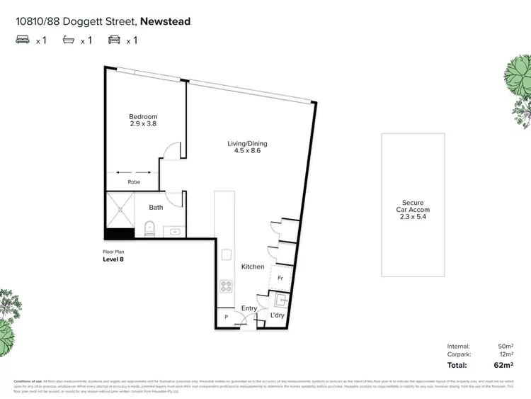 Floorplan of Homely house listing, 10810/88 Doggett Street, Newstead QLD 4006