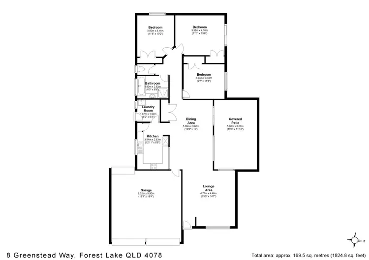 Floorplan of Homely house listing, 8 Greenstead Way, Forest Lake QLD 4078