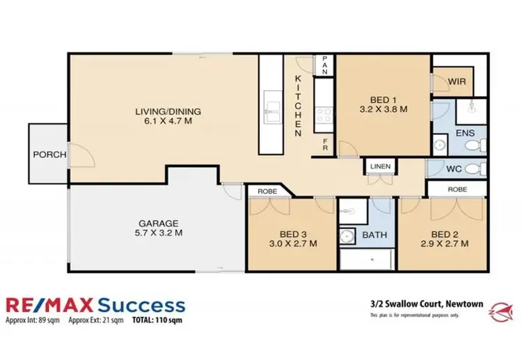Floorplan of Homely unit listing, 3/2 Swallow Court, Newtown QLD 4350