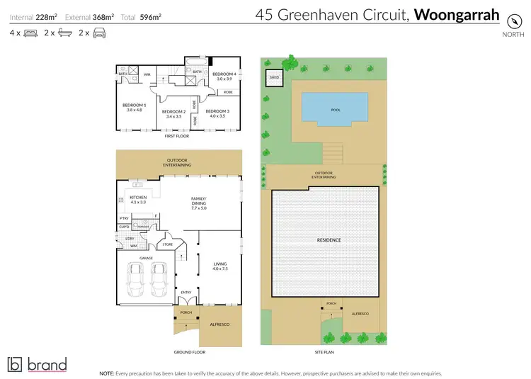 Floorplan of Homely house listing, 45 Greenhaven Circuit, Woongarrah NSW 2259