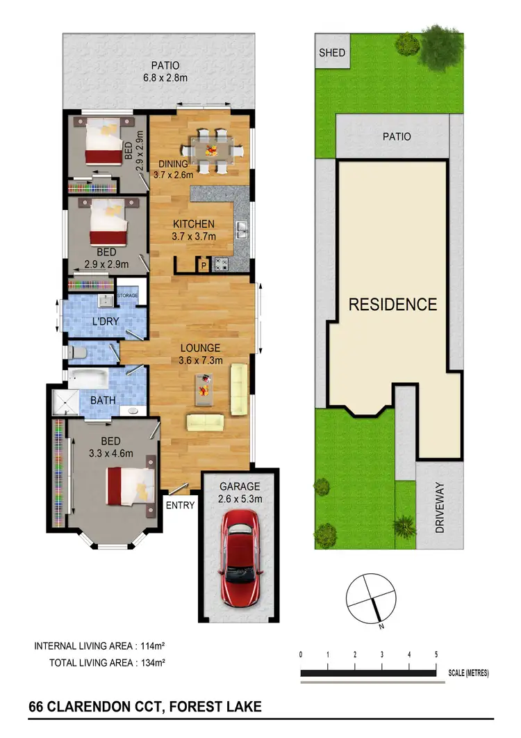 Floorplan of Homely house listing, 66 Clarendon Cct, Forest Lake QLD 4078