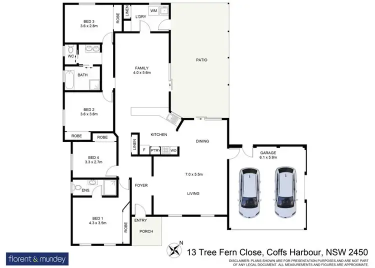 Floorplan of Homely house listing, 13 Tree Fern Close, Coffs Harbour NSW 2450