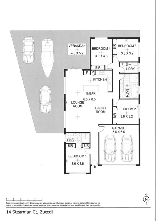 Floorplan of Homely house listing, 14 Stearman Court, Zuccoli NT 832