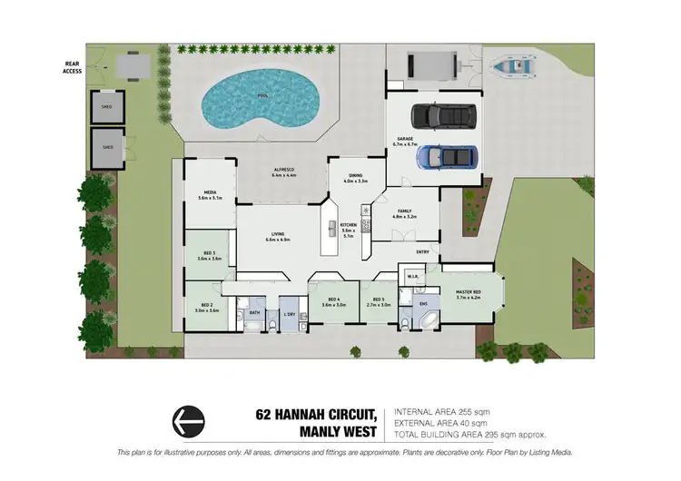 Floorplan of Homely house listing, 62 Hannah Circuit, Manly West QLD 4179