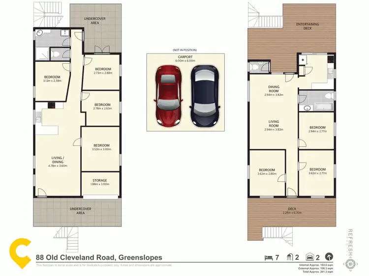 Floorplan of Homely house listing, 88 Old Cleveland Road, Greenslopes QLD 4120