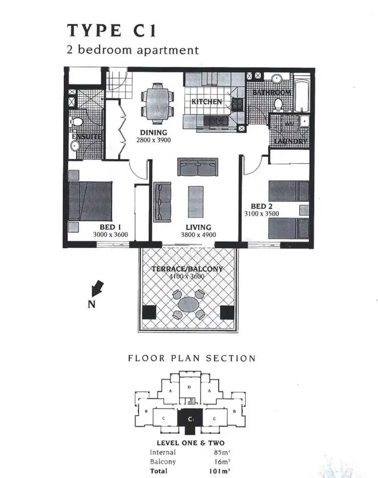 Floorplan of Homely apartment listing, 7020 Phoenix Palms Drive, Hope Island QLD 4212