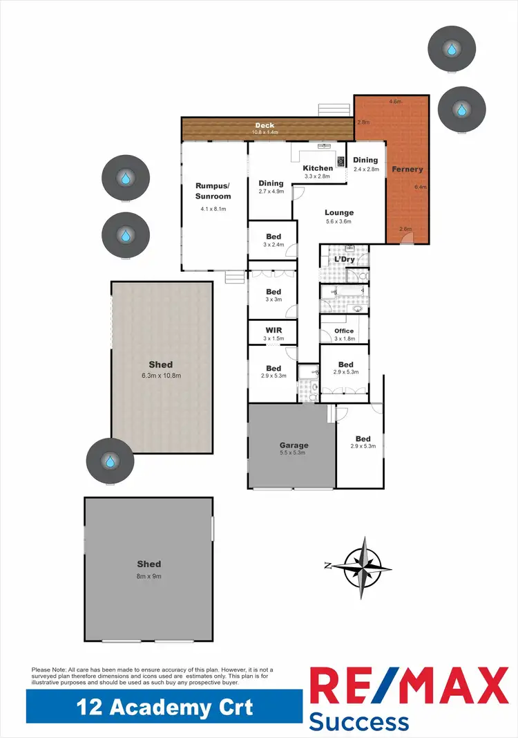 Floorplan of Homely rural property listing, 12 Academy Court, Glenvale QLD 4350