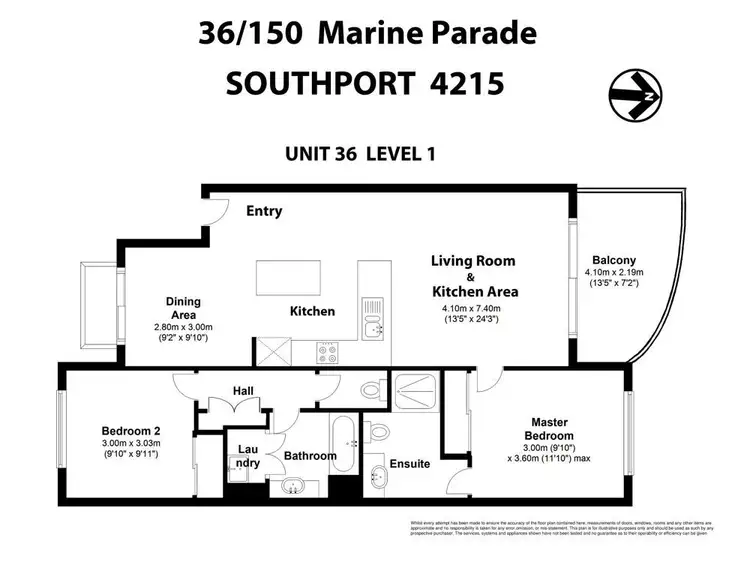 Floorplan of Homely unit listing, 36/148-156 Marine Parade, Southport QLD 4215