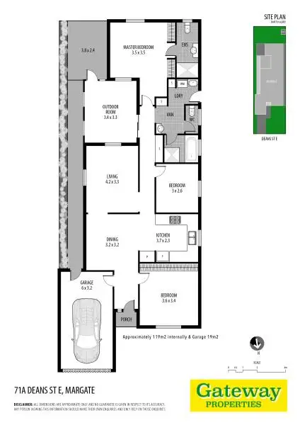 Floorplan of Homely house listing, 71A DEANS STREET EAST, Margate QLD 4019