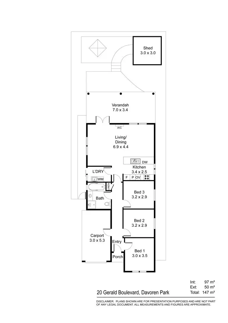 Floorplan of Homely house listing, 20 Gerald Boulevard, Davoren Park SA 5113
