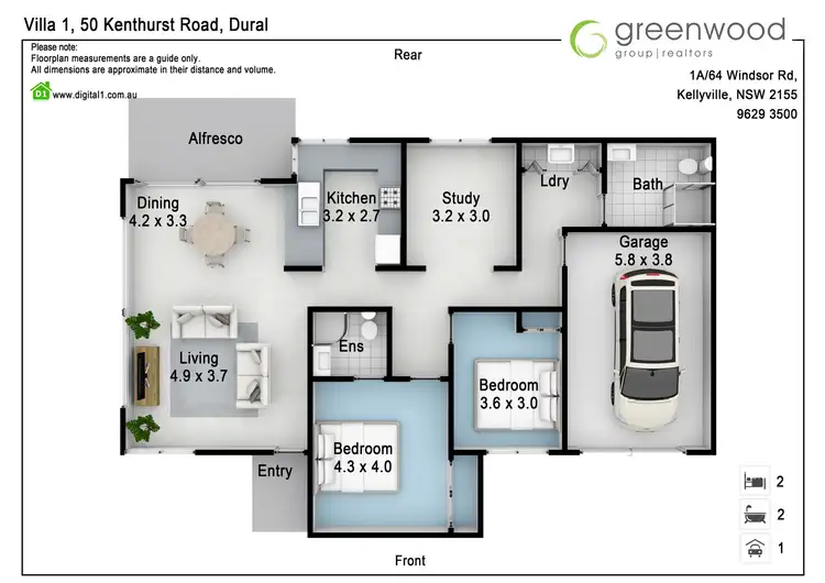 Floorplan of Homely villa listing, Villa 1, 50 Kenthurst Road, Dural NSW 2158