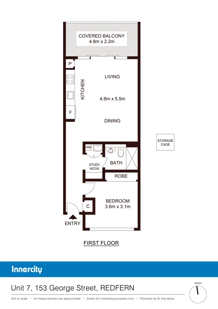 Floorplan of Homely apartment listing, 7/153-157 George St, Redfern NSW 2016