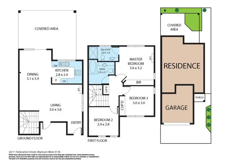 Floorplan of Homely townhouse listing, 20/11 Federation Street, Wynnum West QLD 4178