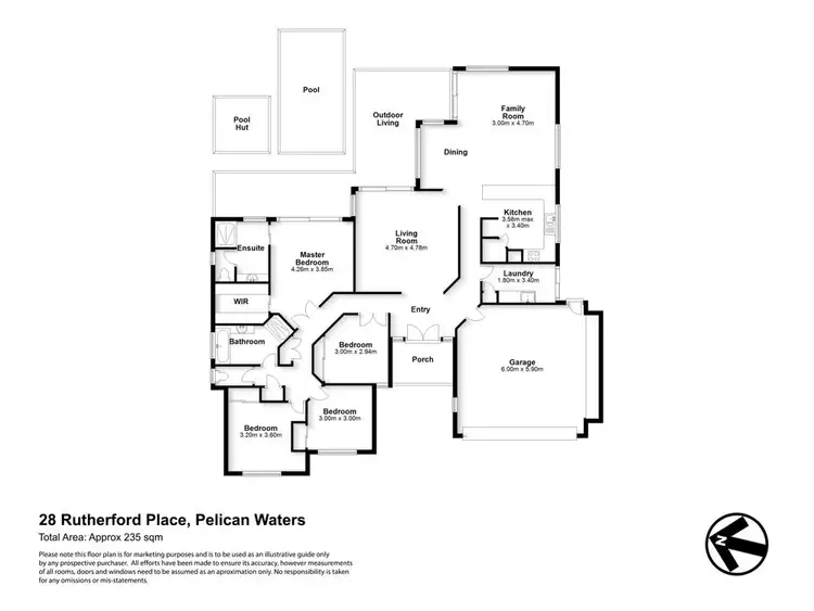 Floorplan of Homely house listing, 28 Rutherford Place, Pelican Waters QLD 4551