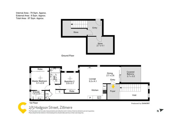 Floorplan of Homely unit listing, 2/5 Hodgson Street, Zillmere QLD 4034