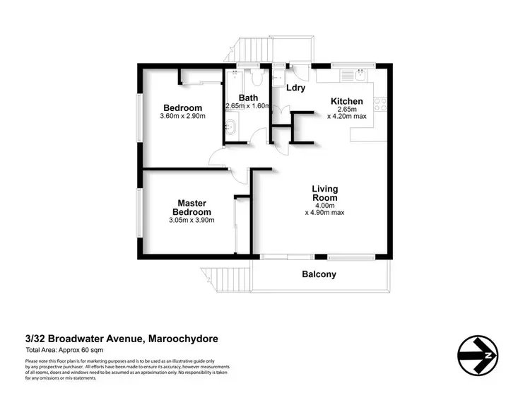 Floorplan of Homely unit listing, 3/32 Broadwater Avenue, Maroochydore QLD 4558