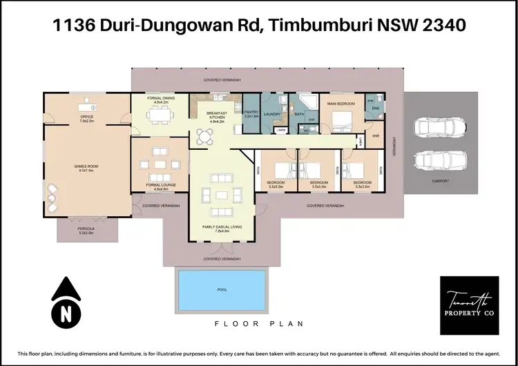 Floorplan of Homely rural property listing, 'Wooranook' 1136 Duri- Dungowan Road, Tamworth NSW 2340