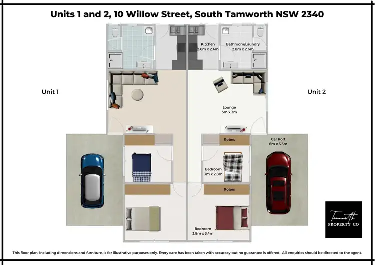 Floorplan of Homely house listing, 1 &2/10 Willow Street, Tamworth NSW 2340