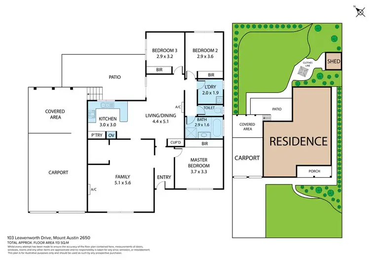 Floorplan of Homely house listing, 103 Leavenworth Drive, Mount Austin NSW 2650