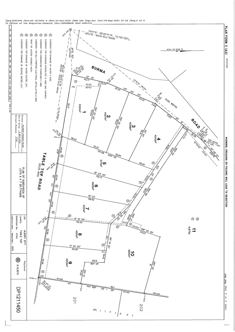 Floorplan of Homely land listing, 577 Burma Rd, Table Top NSW 2640