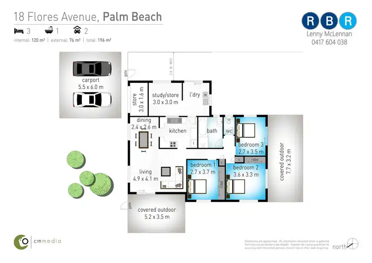 Floorplan of Homely house listing, 18 Flores Avenue, Palm Beach QLD 4221