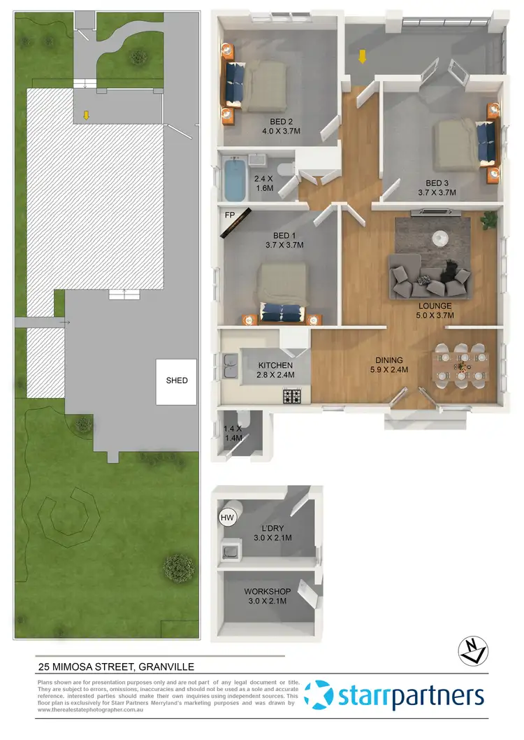 Floorplan of Homely house listing, 25 Mimosa Street, Granville NSW 2142