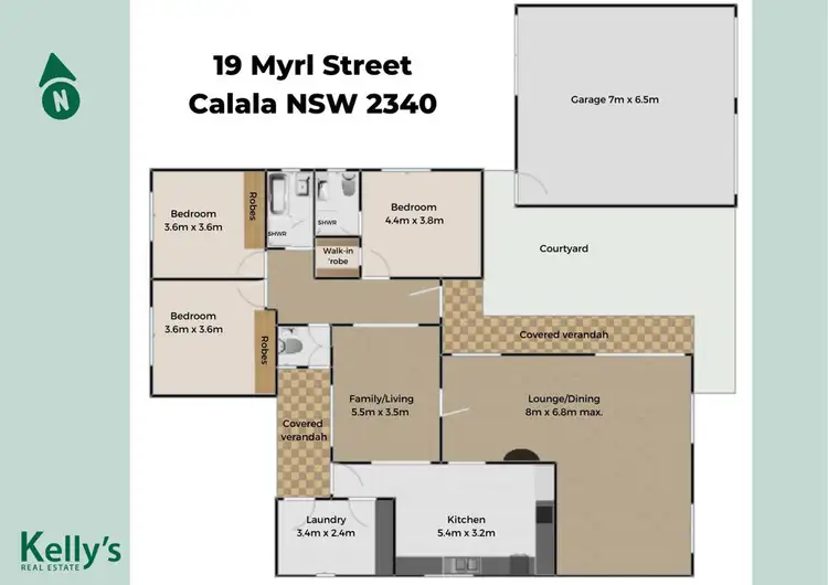 Floorplan of Homely house listing, 19 Myrl Street, Calala NSW 2340