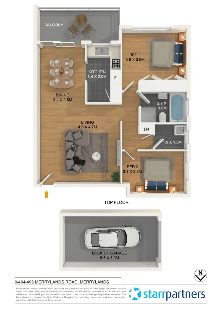 Floorplan of Homely unit listing, 9/494-496 Merrylands Road, Merrylands NSW 2160