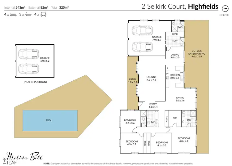 Floorplan of Homely house listing, 2 Selkirk Court, Highfields QLD 4352
