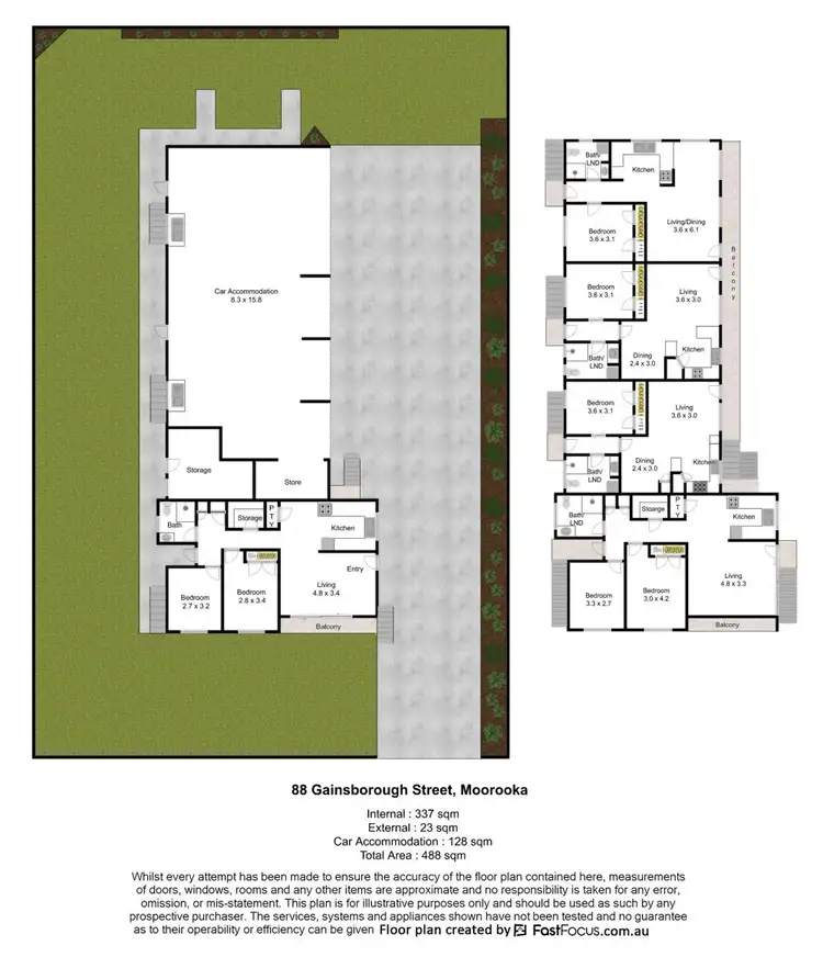 Floorplan of Homely block of units listing, 88 Gainsborough Street, Moorooka QLD 4105