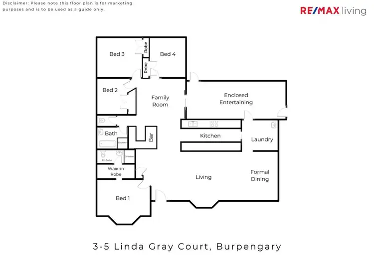 Floorplan of Homely house listing, 3-5 Linda Gray Court, Burpengary East QLD 4505