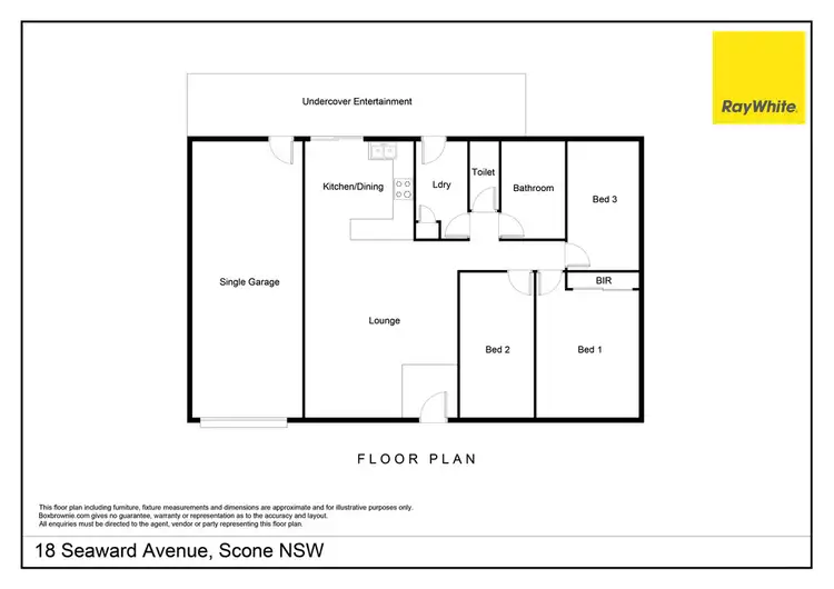 Floorplan of Homely house listing, 18 Seaward Avenue, Scone NSW 2337